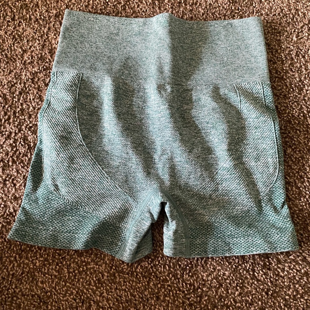 SHEIN Gray Athletic Shorts High-Waisted Seamless Design